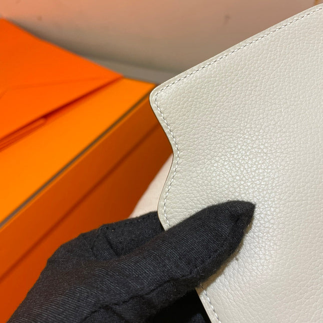 HM RoulisSlim Wallet 12.7 White Calfskin Ghw