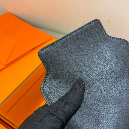 HM RoulisSlim Wallet 12.7 Black Calfskin