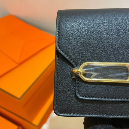 HM RoulisSlim Wallet 12.7 Black Calfskin