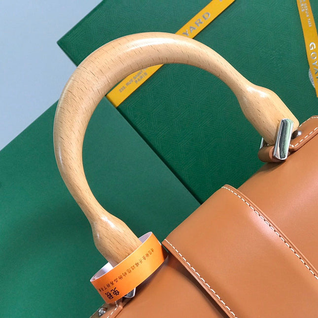 SAÏGON PM BAG 28 IN BROWN GOYARDINE CANVAS AND CALFSKIN