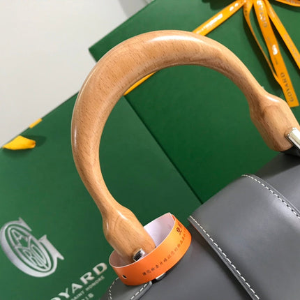 SAÏGON PM BAG 28 IN GREY GOYARDINE CANVAS AND CALFSKIN