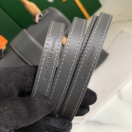 SAÏGON PM BAG 28 IN GREY GOYARDINE CANVAS AND CALFSKIN