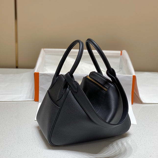 HM LINDY 30 BAG BLACK CALFSKIN