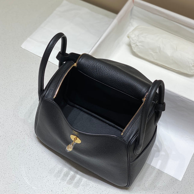 HM LINDY 30 BAG BLACK CALFSKIN