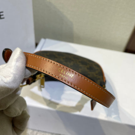 AVA BAG 75MM IN BLACK TRIOMPHE CANVAS AND CALFSKIN