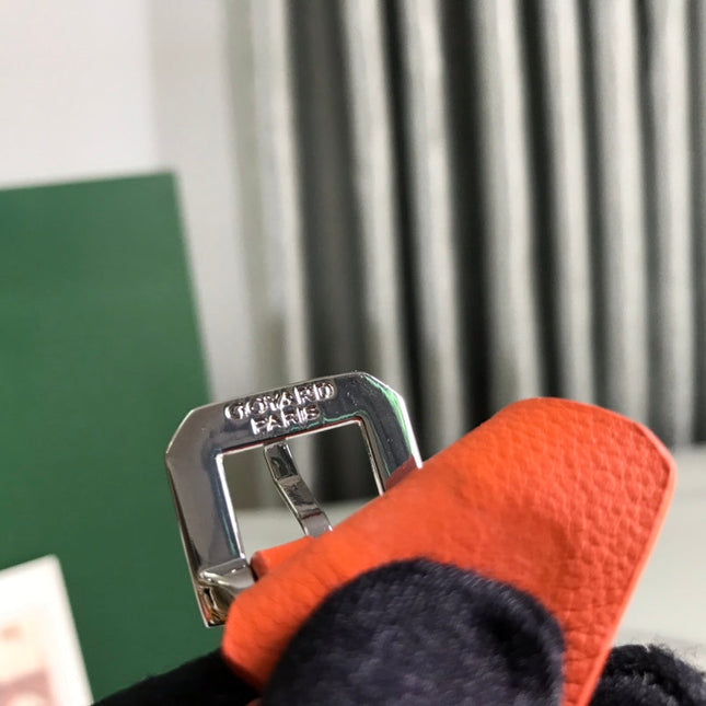 CHIEN GRIS BAG 33 IN ORANGE GOYARDINE CANVAS AND CALFSKIN TRIM