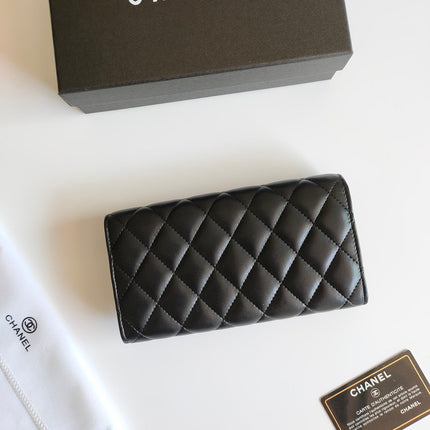 CC CLASSIC LONG PURSE CAVIAR 19 BLACK CALFSKIN