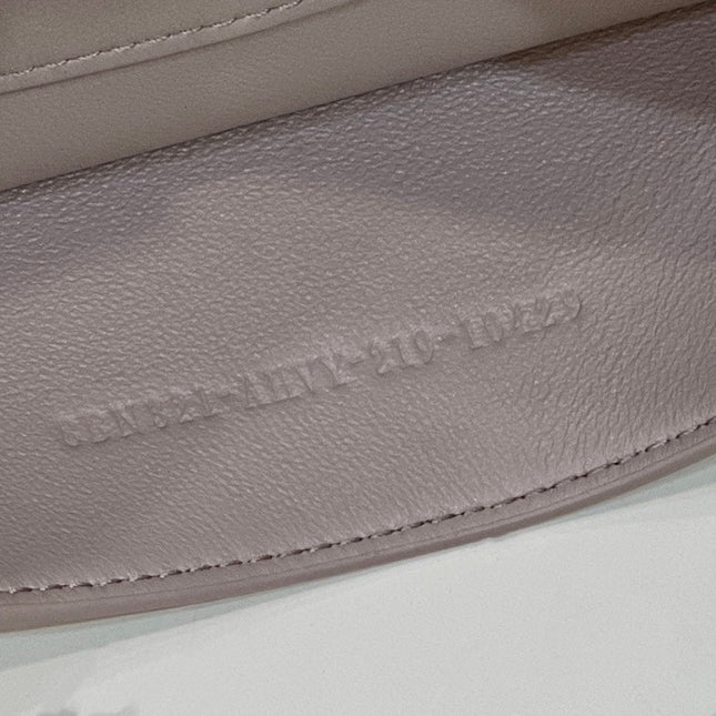 PEEKABOO ISEEU 34 IN WHITE PERFORATED CALFSKIN GOLD HARDWARE