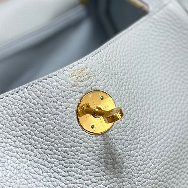 HM LINDY 26 BAG PASTEL BLUE CALFSKIN