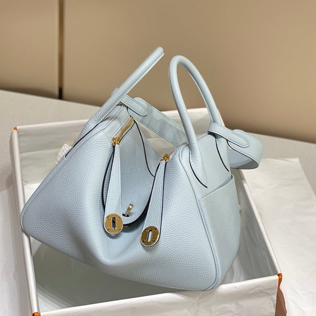 HM LINDY 26 BAG PASTEL BLUE CALFSKIN
