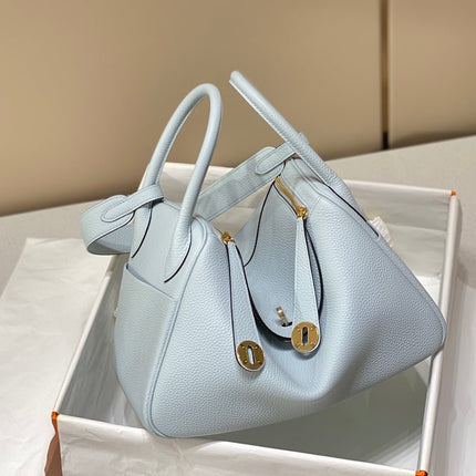 HM LINDY 30 BAG PASTEL BLUE CALFSKIN