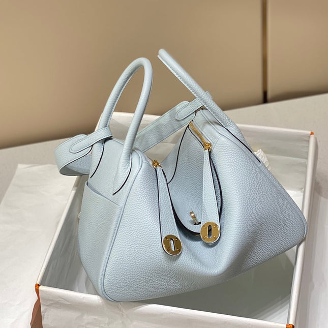 HM LINDY 30 BAG PASTEL BLUE CALFSKIN