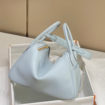 HM LINDY 30 BAG PASTEL BLUE CALFSKIN