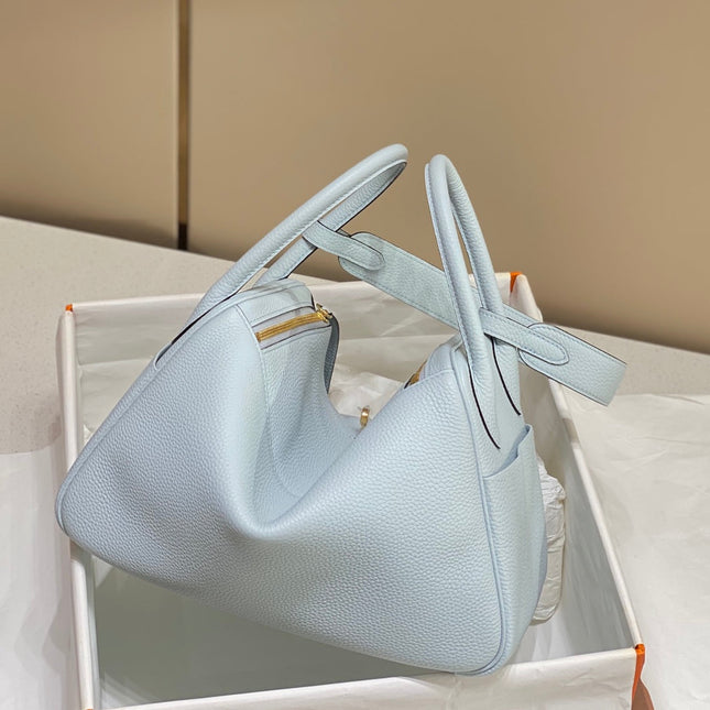 HM LINDY 30 BAG PASTEL BLUE CALFSKIN