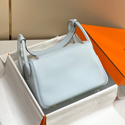 HM LINDY 26 BAG PASTEL BLUE CALFSKIN