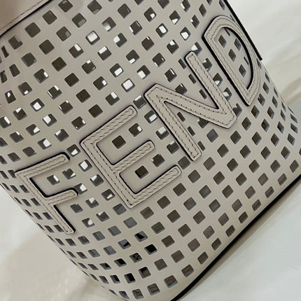 MON TRESOR 19 IN WHITE PERFORATED CALFSKIN