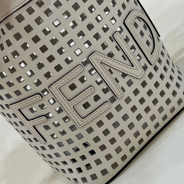 MON TRESOR 19 IN WHITE PERFORATED CALFSKIN