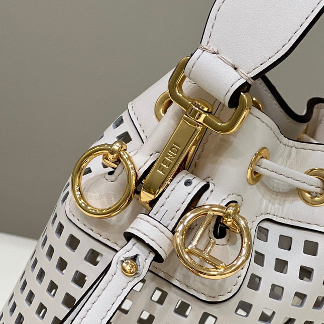 MON TRESOR 19 IN WHITE PERFORATED CALFSKIN