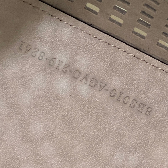 MON TRESOR 19 IN WHITE PERFORATED CALFSKIN