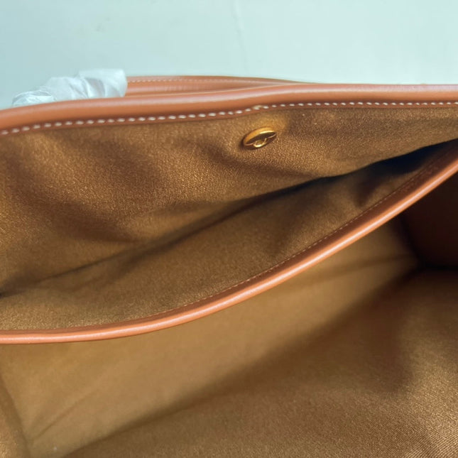 TRIOMPHE CABAS 35 BLACK CALFSKIN TOTE