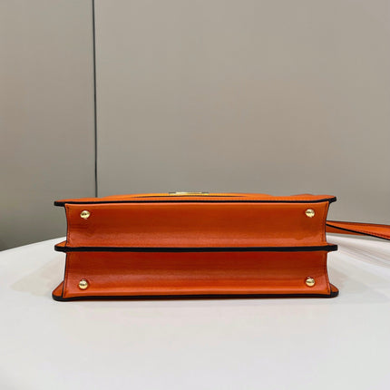 PEEKABOO ISEEU 33 IN ORANGE OMBRE SMOOTH CALFSKIN GOLD HARDWARE