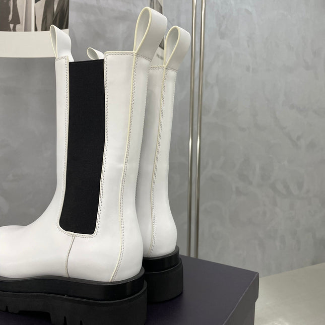 LUG CHELSEA BOOT IN WHITE CALFSKIN