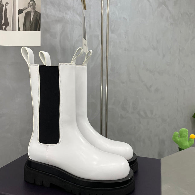 LUG CHELSEA BOOT IN WHITE CALFSKIN