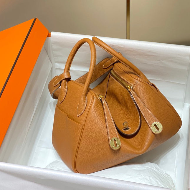 HM LINDY 30 BAG ORANGE CALFSKIN