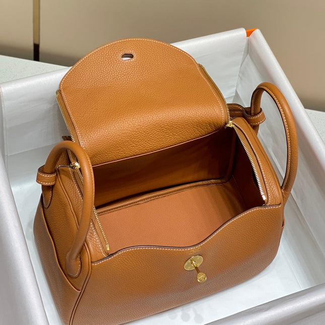 HM LINDY 30 BAG ORANGE CALFSKIN