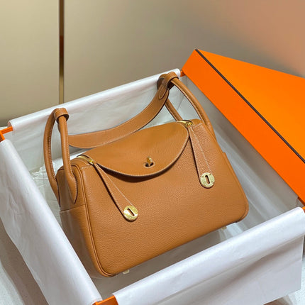 HM LINDY 26 BAG ORANGE CALFSKIN