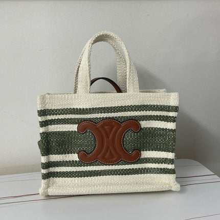 TRIOMPHE 29 FABRIC WHITE BLACK WITH BROWN LOGO