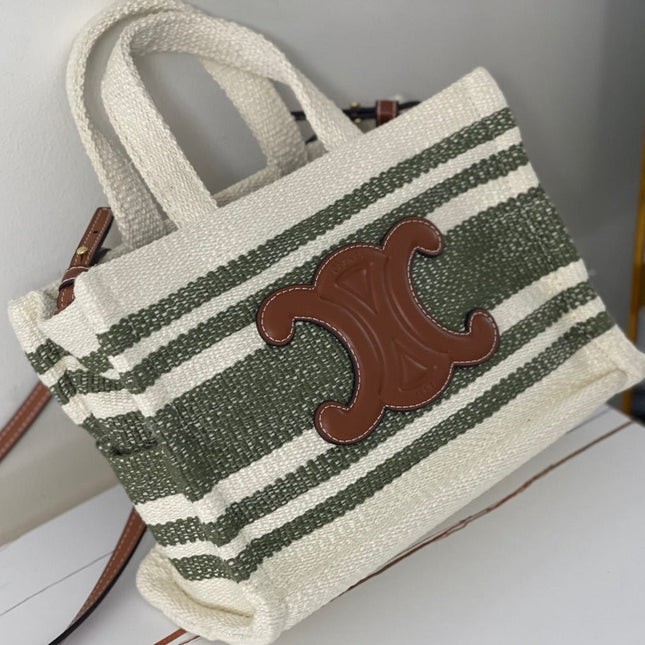 TRIOMPHE 29 FABRIC WHITE BLACK WITH BROWN LOGO