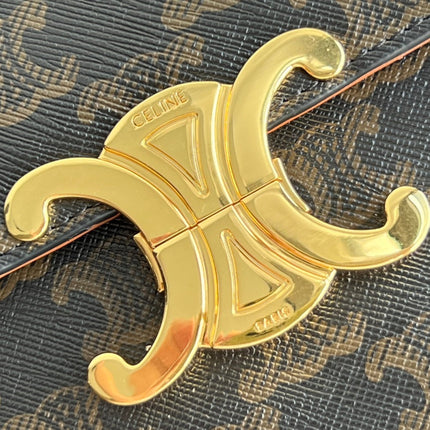 BOX TRIPHOME 22 BLACK PATTERN CALFSKIN BAG