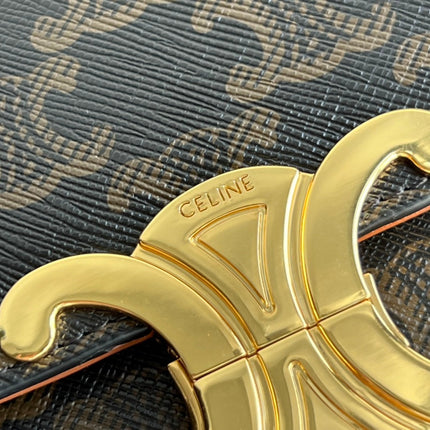 BOX TRIPHOME 22 BLACK PATTERN CALFSKIN BAG