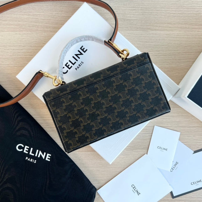 BOX TRIPHOME 22 BLACK PATTERN CALFSKIN BAG