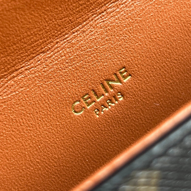 BOX TRIPHOME 22 BLACK PATTERN CALFSKIN BAG