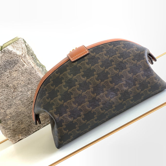 TRIOMPHE 24 BLACK PATTERN PRINTED CALFSKIN