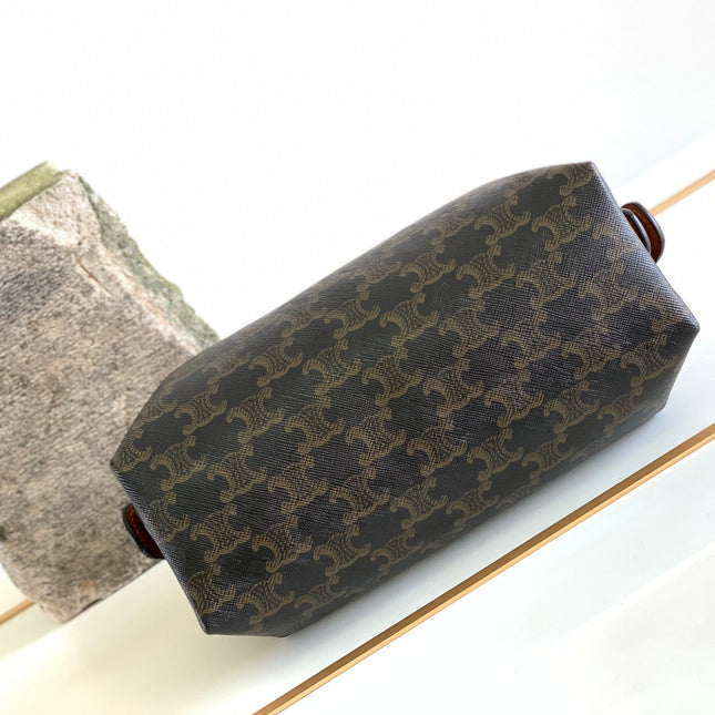 TRIOMPHE 24 BLACK PATTERN PRINTED CALFSKIN