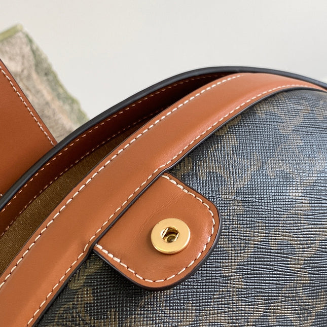 TRIOMPHE 24 BLACK PATTERN PRINTED CALFSKIN