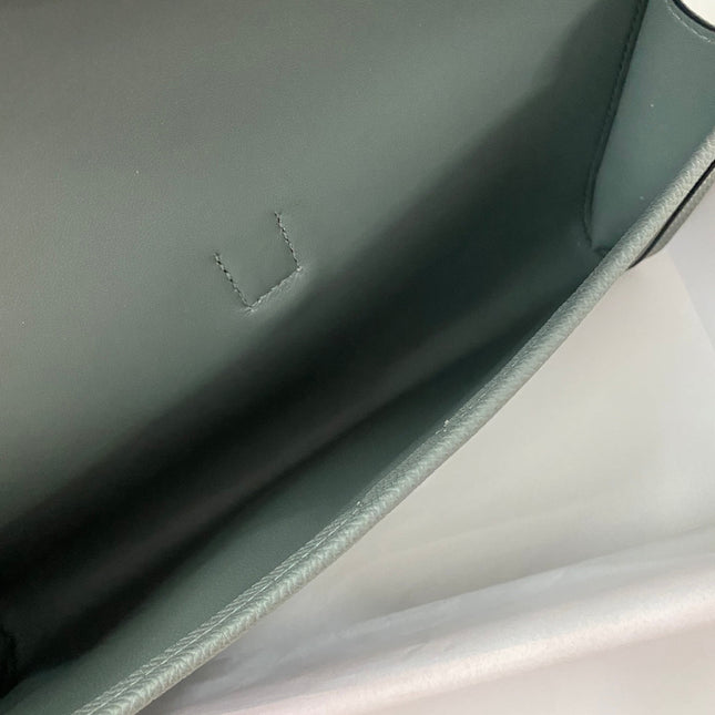 JIGE WALLET 29 IN ALMOND GREEN EPSON LEATHER