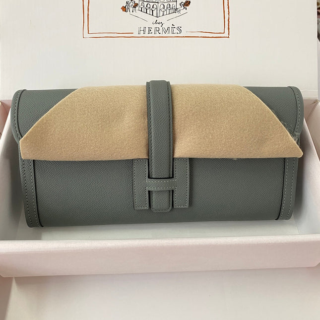 JIGE WALLET 29 IN ALMOND GREEN EPSON LEATHER