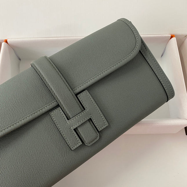 JIGE WALLET 29 IN ALMOND GREEN EPSON LEATHER