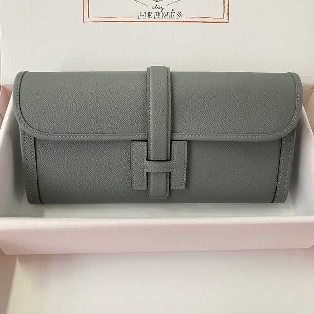 JIGE WALLET 29 IN ALMOND GREEN EPSON LEATHER