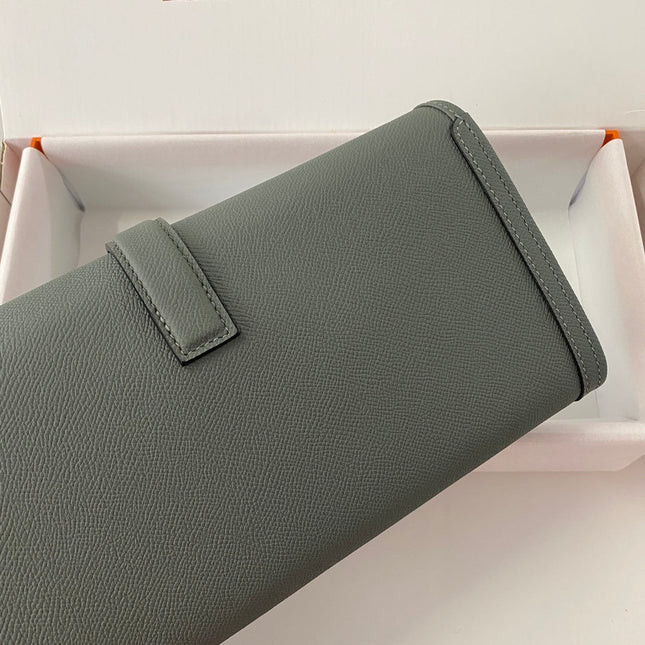 JIGE WALLET 29 IN ALMOND GREEN EPSON LEATHER