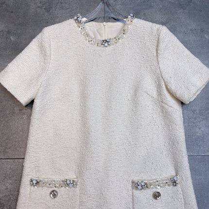 CHANEL 25S EMBELLISHED SHIFT DRESS 396