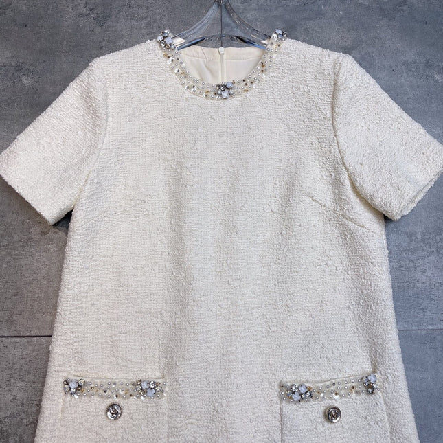 CHANEL 25S EMBELLISHED SHIFT DRESS 396