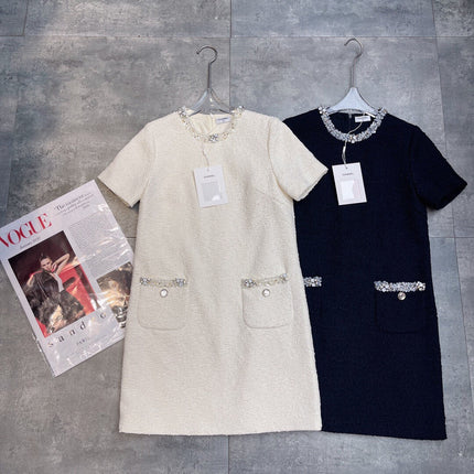 CHANEL 25S EMBELLISHED SHIFT DRESS 396
