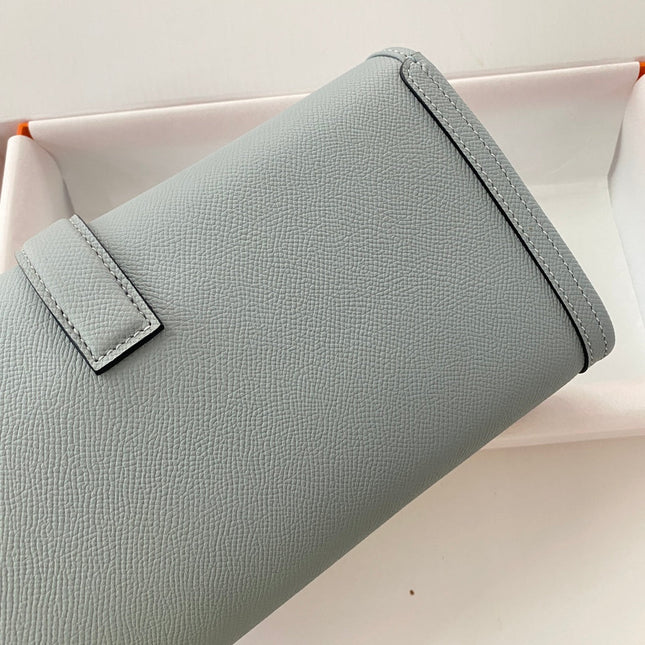 JIGE WALLET 29 IN ASH GRAY EPSON LEATHER