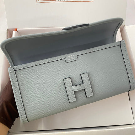 JIGE WALLET 29 IN ASH GRAY EPSON LEATHER