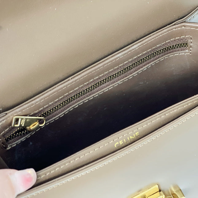 TRIPHOME 19 SADDLE BAG CARAMEL BROWN CALFSKIN